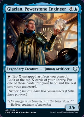 Glacian, Powerstone Engineer [Commander Legends] | Dumpster Cat Games