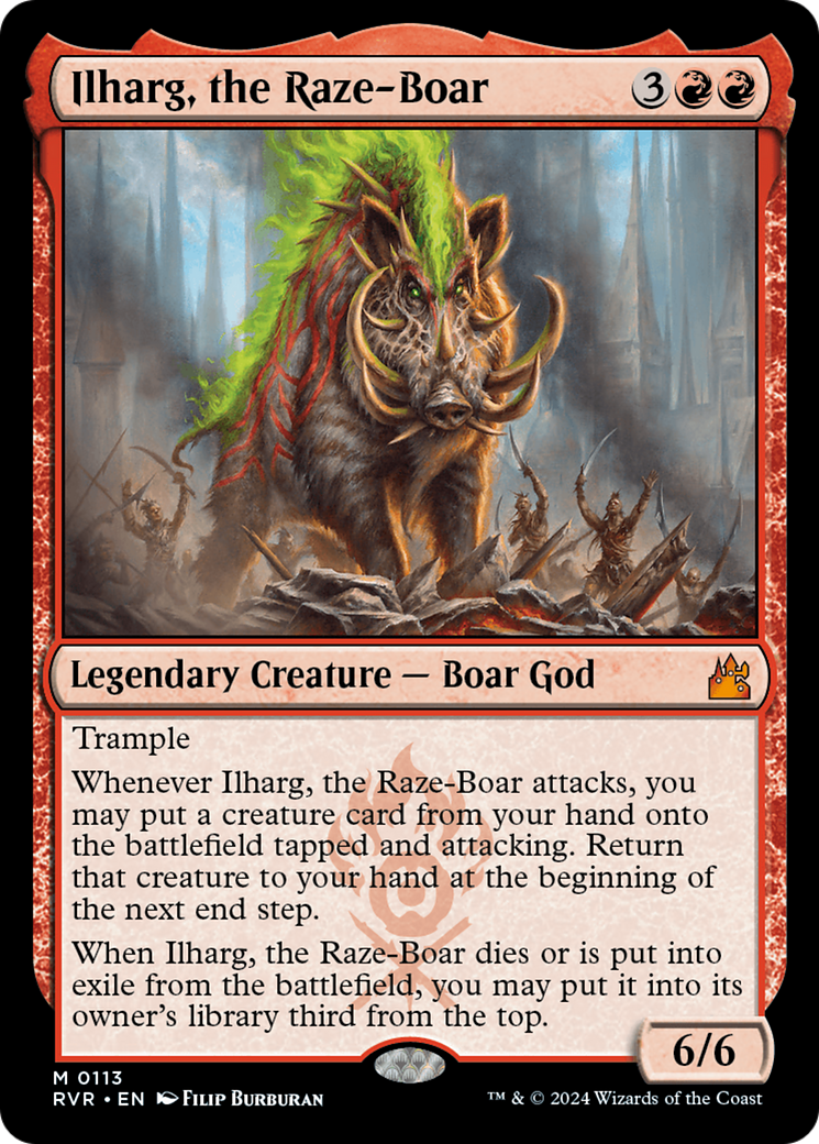 Ilharg, the Raze-Boar [Ravnica Remastered] | Dumpster Cat Games