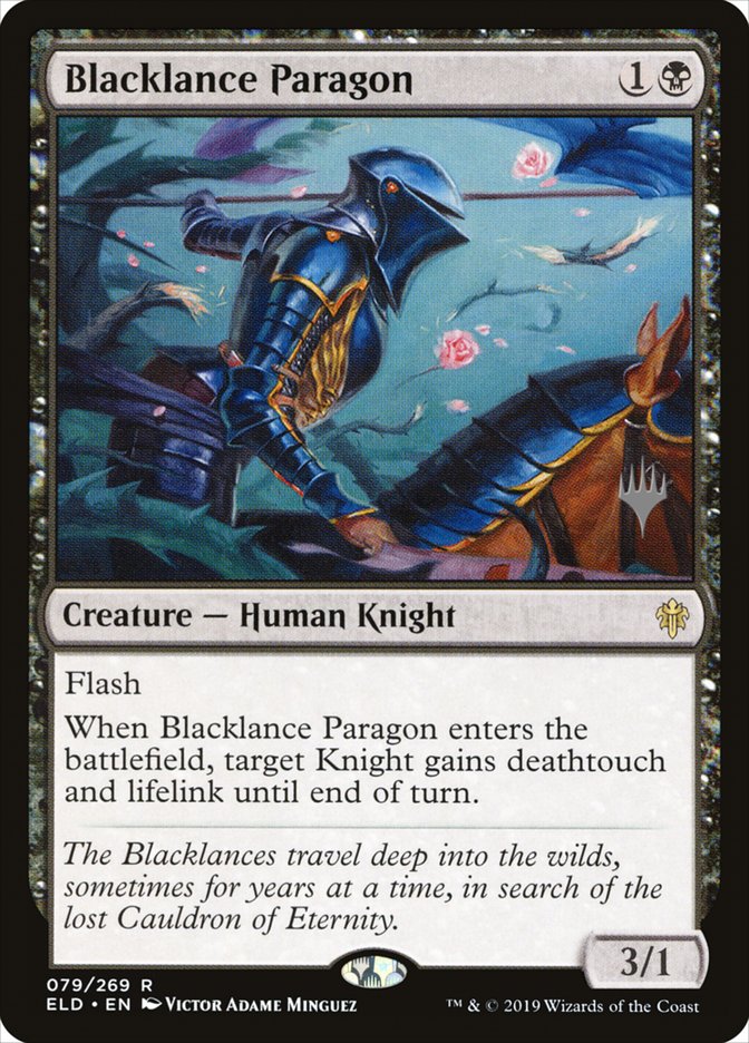 Blacklance Paragon (Promo Pack) [Throne of Eldraine Promos] | Dumpster Cat Games