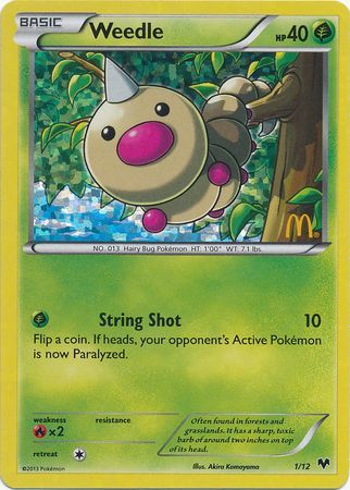 Weedle (1/12) [McDonald's Promos: 2014 Collection] | Dumpster Cat Games