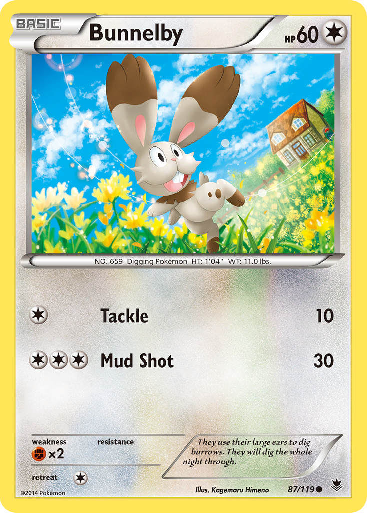 Bunnelby (87/119) [XY: Phantom Forces] | Dumpster Cat Games