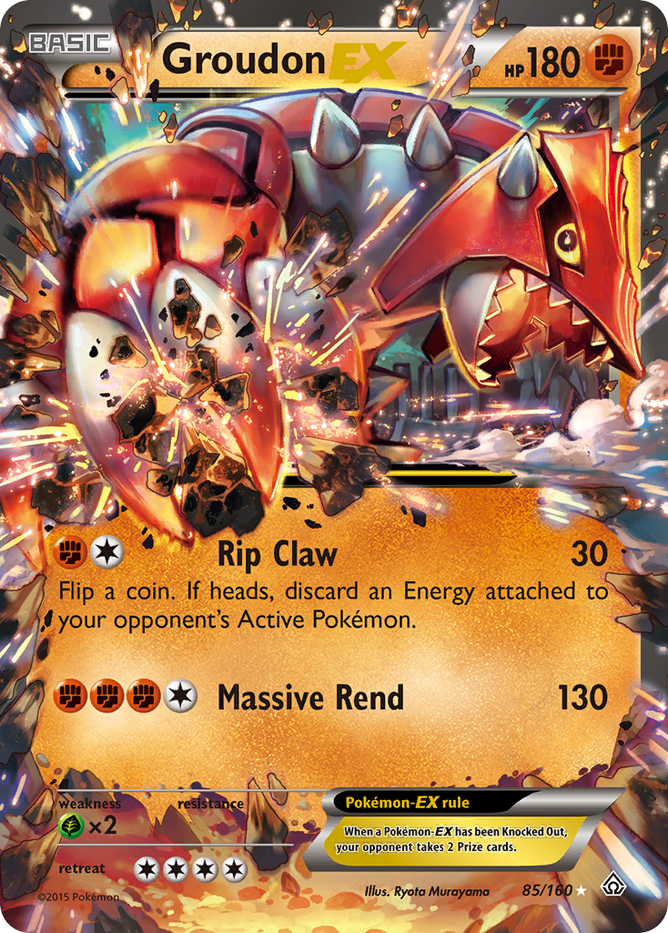 Groudon EX (85/160) [XY: Primal Clash] | Dumpster Cat Games