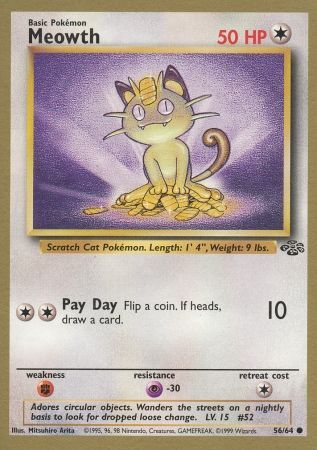 Meowth (56/64) (Gold Bordered Promo) [Jungle Unlimited] | Dumpster Cat Games