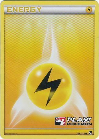 Lightning Energy (108/114) (Play Pokemon Promo) [Black & White: Base Set] | Dumpster Cat Games