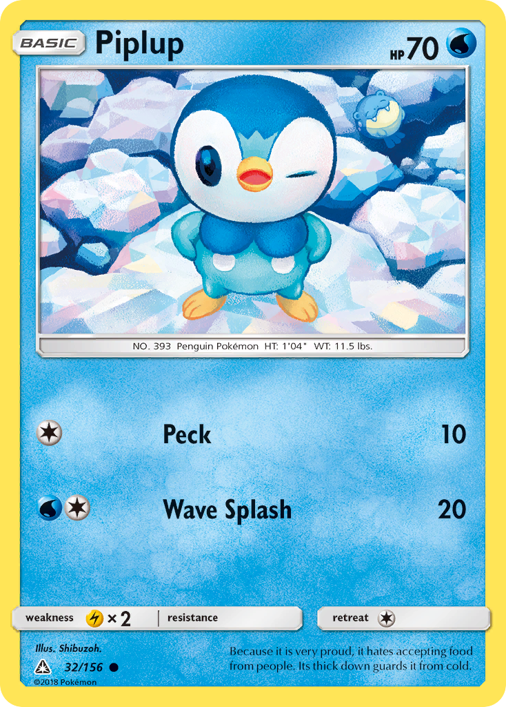 Piplup (32/156) [Sun & Moon: Ultra Prism] | Dumpster Cat Games