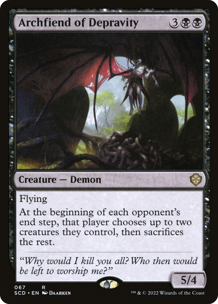 Archfiend of Depravity [Starter Commander Decks] | Dumpster Cat Games