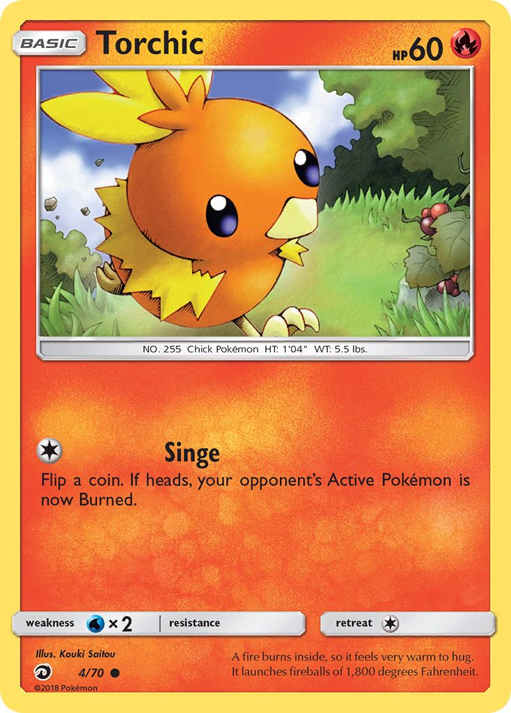 Torchic (4/70) [Sun & Moon: Dragon Majesty] | Dumpster Cat Games