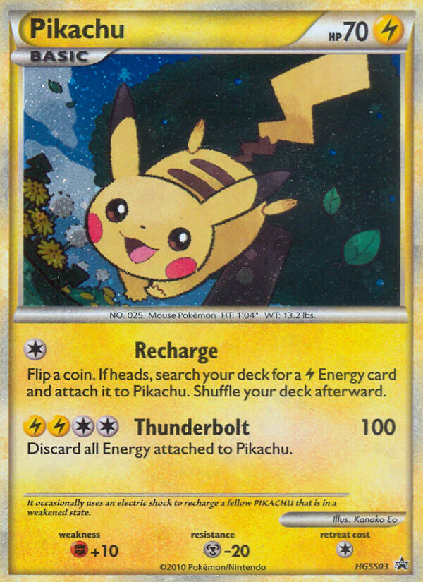 Pikachu (HGSS03) [HeartGold & SoulSilver: Black Star Promos] | Dumpster Cat Games