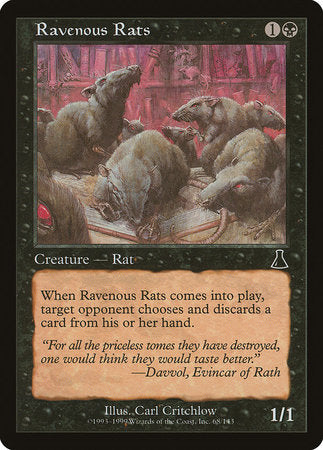 Ravenous Rats [Urza's Destiny] | Dumpster Cat Games