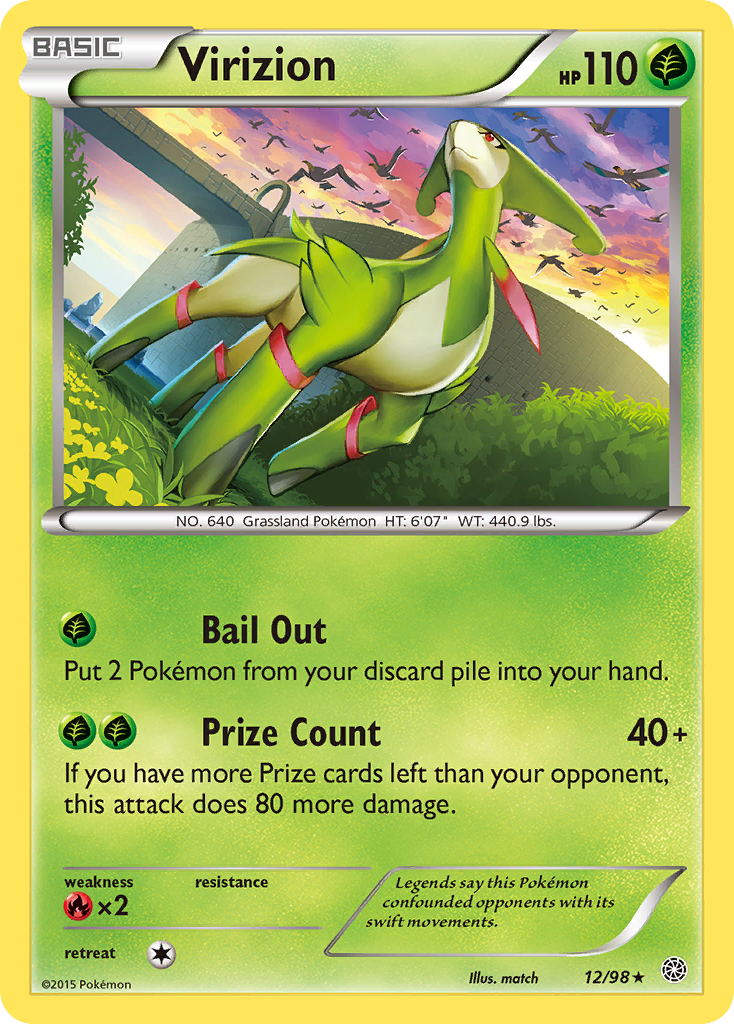 Virizion (12/98) [XY: Ancient Origins] | Dumpster Cat Games