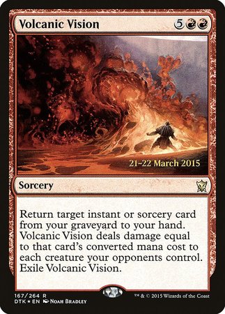 Volcanic Vision [Dragons of Tarkir Promos] | Dumpster Cat Games