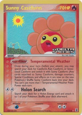 Sunny Castform (31/113) (Stamped) [EX: Delta Species] | Dumpster Cat Games