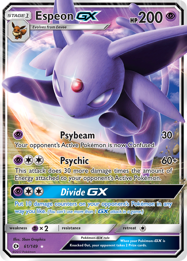 Espeon GX (61/149) [Sun & Moon: Base Set] | Dumpster Cat Games