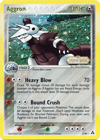 Aggron (2/92) (Stamped) [EX: Legend Maker] | Dumpster Cat Games