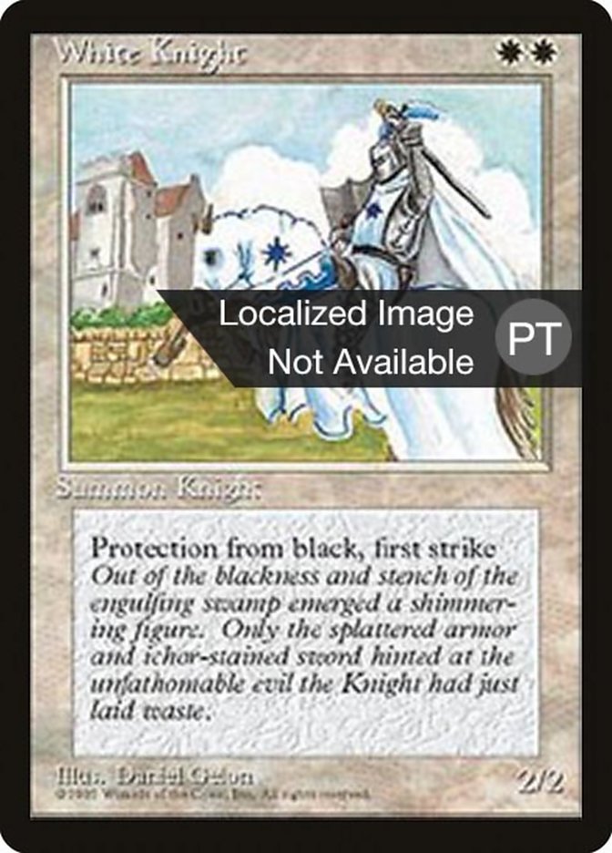 White Knight [Fourth Edition (Foreign Black Border)] | Dumpster Cat Games