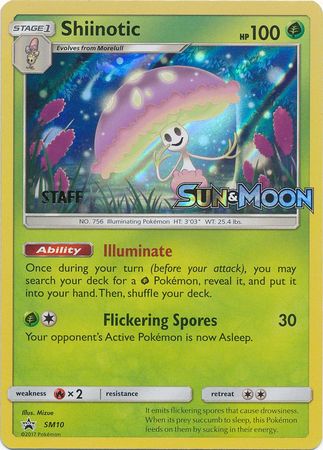 Shiinotic (SM10) (Staff Prerelease Promo) [Sun & Moon: Black Star Promos] | Dumpster Cat Games