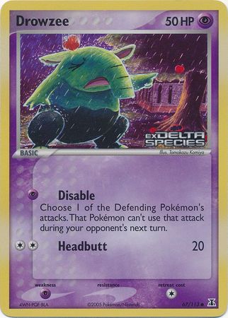 Drowzee (67/113) (Stamped) [EX: Delta Species] | Dumpster Cat Games