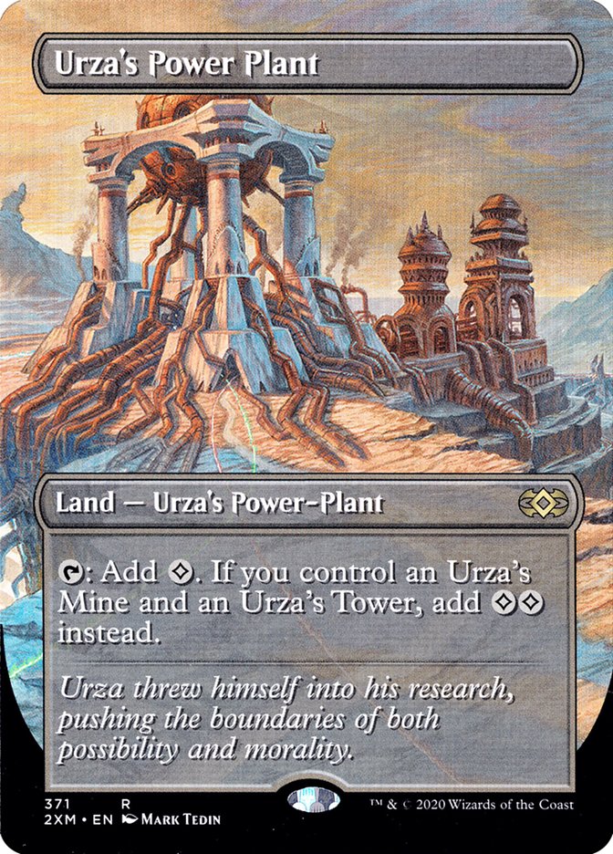 Urza's Power Plant (Borderless) [Double Masters] | Dumpster Cat Games