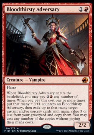 Bloodthirsty Adversary (Promo Pack) [Innistrad: Midnight Hunt Promos] | Dumpster Cat Games