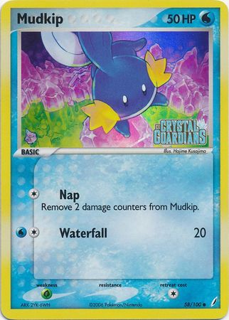 Mudkip (58/100) (Stamped) [EX: Crystal Guardians] | Dumpster Cat Games