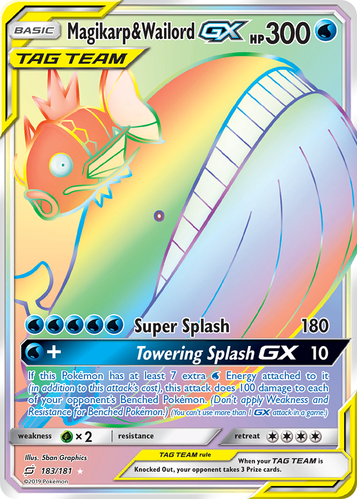 Magikarp & Wailord GX (183/181) [Sun & Moon: Team Up] | Dumpster Cat Games