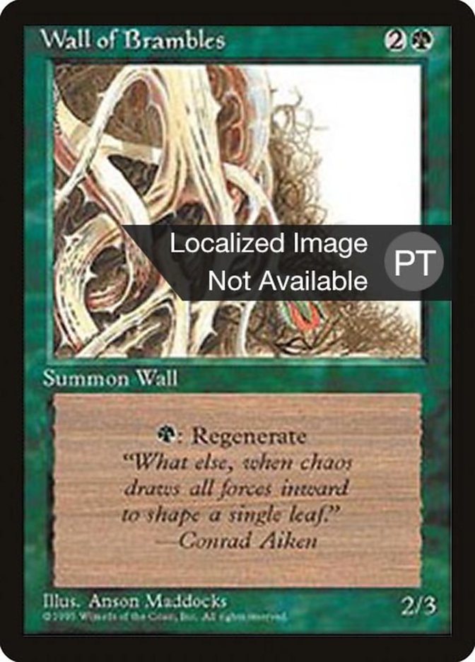 Wall of Brambles [Fourth Edition (Foreign Black Border)] | Dumpster Cat Games