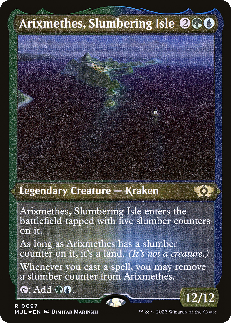 Arixmethes, Slumbering Isle (Foil Etched) [Multiverse Legends] | Dumpster Cat Games