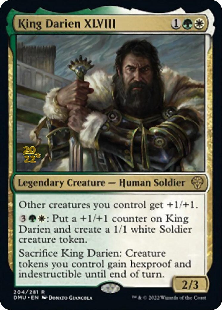 King Darien XLVIII [Dominaria United Prerelease Promos] | Dumpster Cat Games