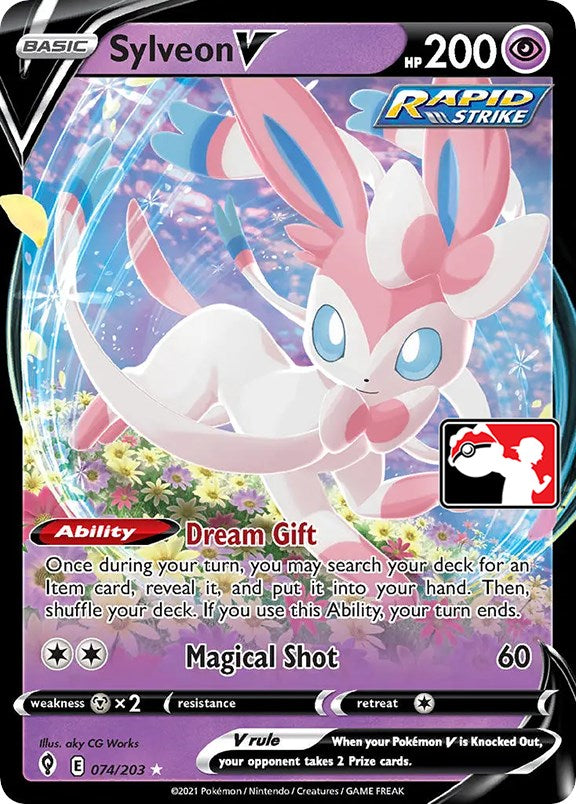 Sylveon V (074/203) [Prize Pack Series One] | Dumpster Cat Games