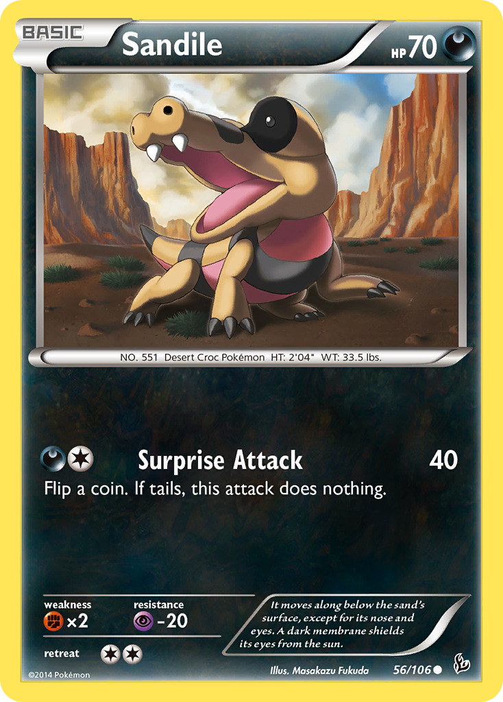 Sandile (56/106) [XY: Flashfire] | Dumpster Cat Games