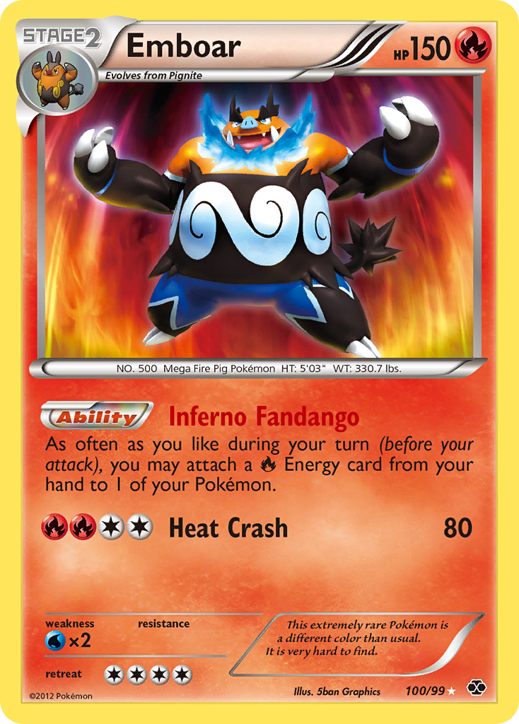 Emboar (100/99) [Black & White: Next Destinies] | Dumpster Cat Games