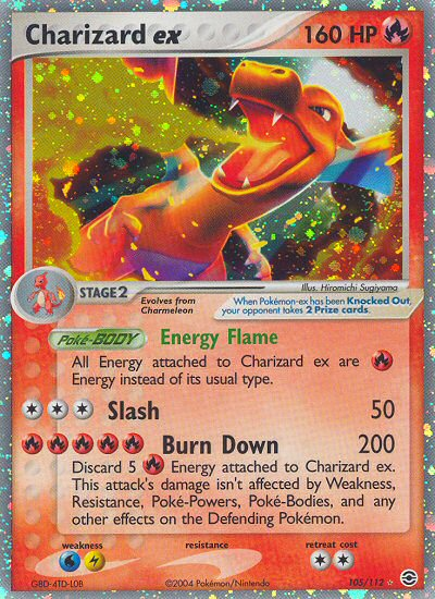 Charizard ex (105/112) [EX: FireRed & LeafGreen] | Dumpster Cat Games