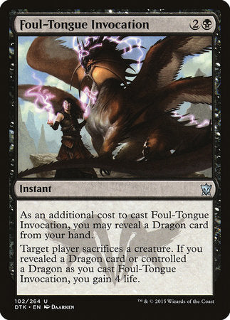 Foul-Tongue Invocation [Dragons of Tarkir] | Dumpster Cat Games