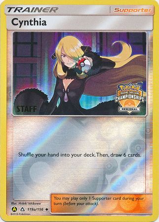 Cynthia (119a/156) (Regional Championship Promo Staff) [Sun & Moon: Ultra Prism] | Dumpster Cat Games