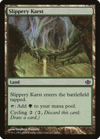 Slippery Karst [Duel Decks: Garruk vs. Liliana] | Dumpster Cat Games