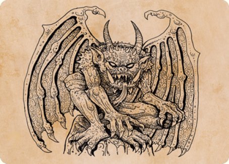 Cloister Gargoyle (Showcase) Art Card [Dungeons & Dragons: Adventures in the Forgotten Realms Art Series] | Dumpster Cat Games