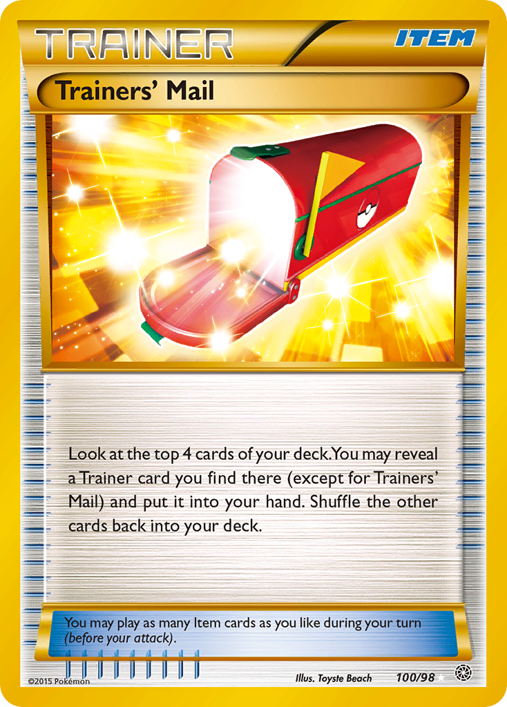 Trainers' Mail (100/98) [XY: Ancient Origins] | Dumpster Cat Games