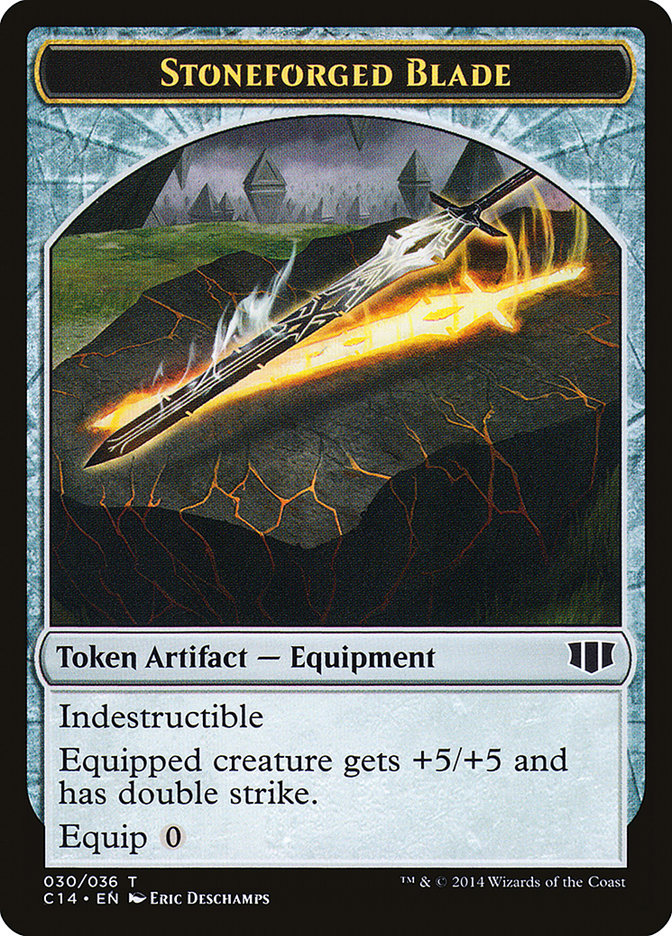 Stoneforged Blade // Germ Double-sided Token [Commander 2014 Tokens] | Dumpster Cat Games