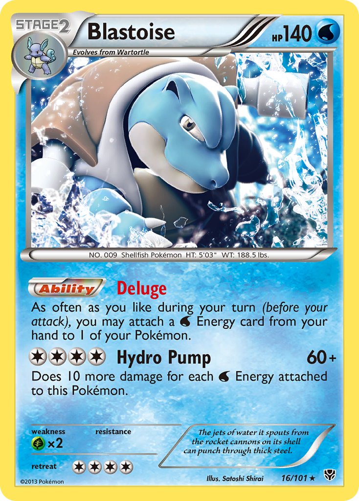 Blastoise (16/101) (Theme Deck Exclusive) [Black & White: Plasma Blast] | Dumpster Cat Games