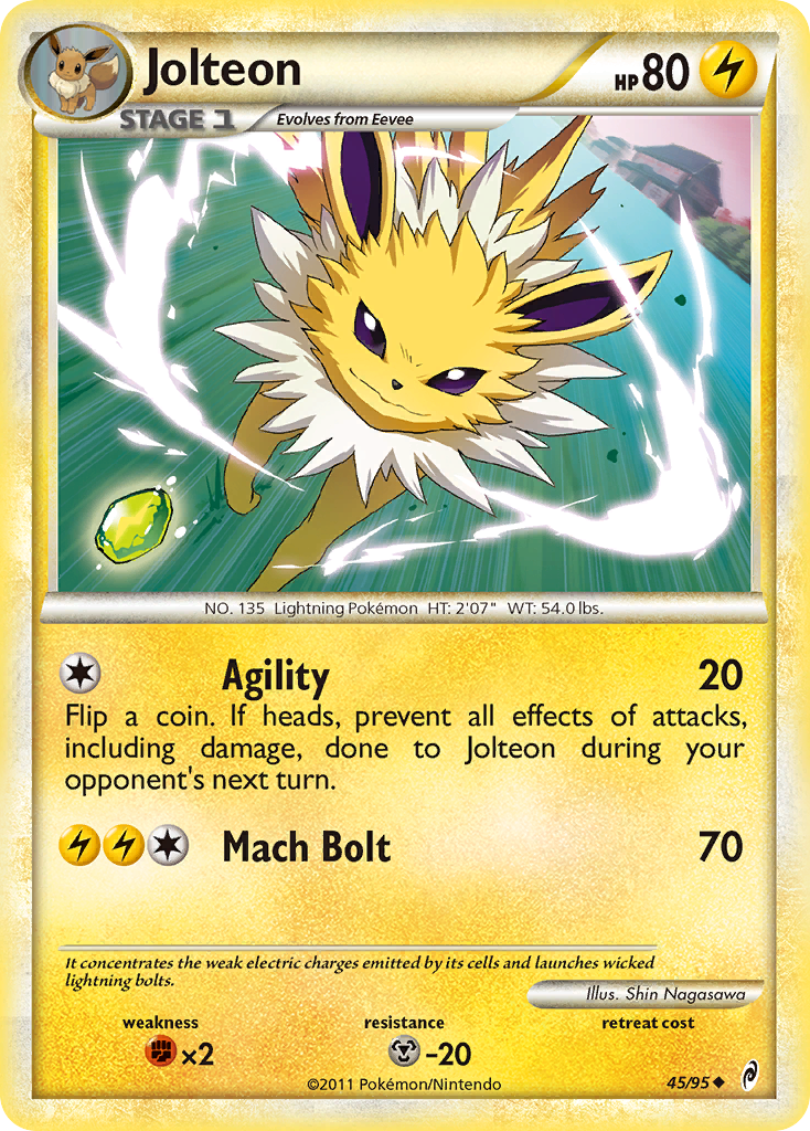 Jolteon (45/95) [HeartGold & SoulSilver: Call of Legends] | Dumpster Cat Games