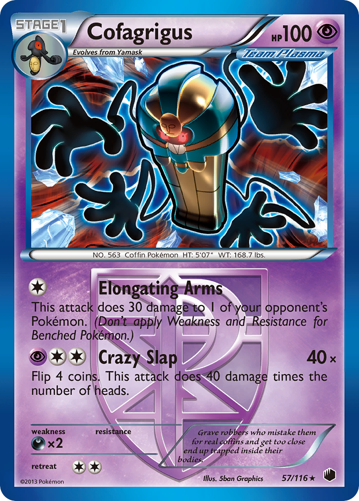 Cofagrigus (57/116) [Black & White: Plasma Freeze] | Dumpster Cat Games