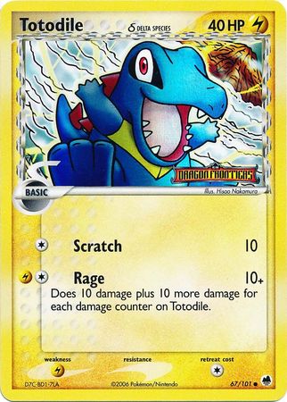 Totodile (67/101) (Delta Species) (Stamped) [EX: Dragon Frontiers] | Dumpster Cat Games