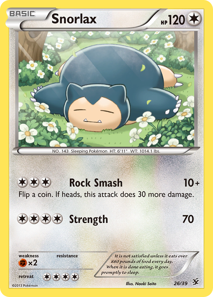 Snorlax (26/39) [XY: Kalos Starter Set] | Dumpster Cat Games