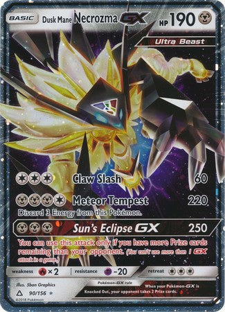 Dusk Mane Necrozma GX (90/156) (Jumbo Card) [Sun & Moon: Ultra Prism] | Dumpster Cat Games