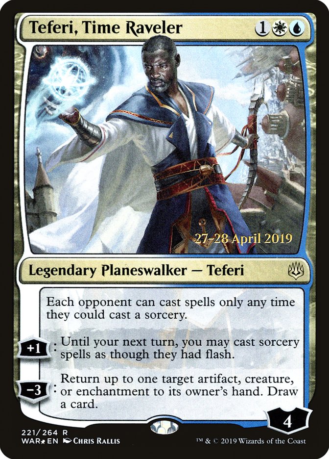 Teferi, Time Raveler  [War of the Spark Prerelease Promos] | Dumpster Cat Games