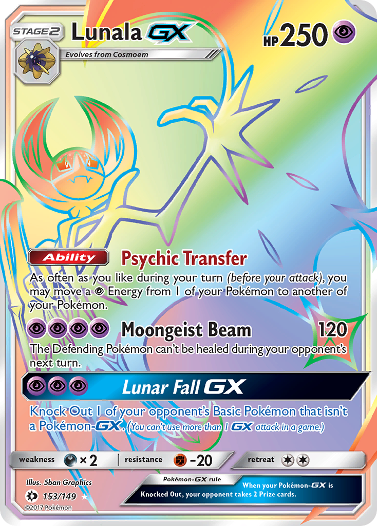 Lunala GX (153/149) [Sun & Moon: Base Set] | Dumpster Cat Games