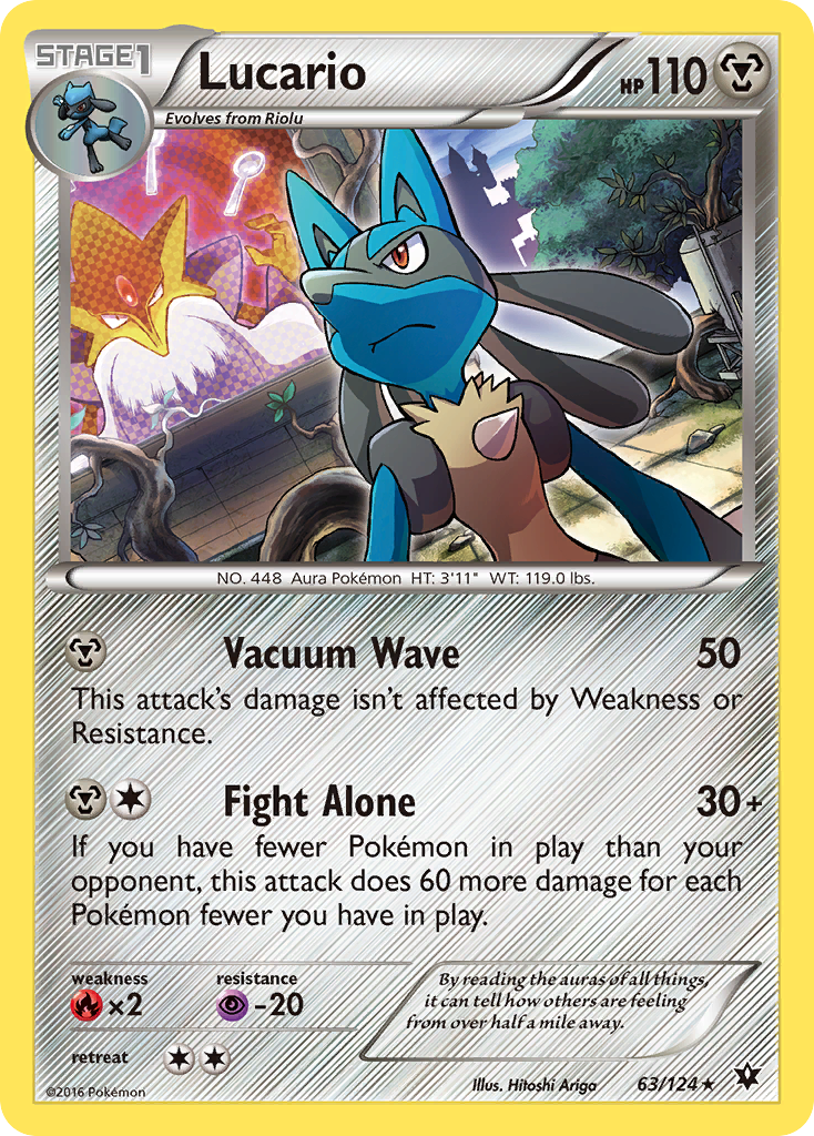 Lucario (63/124) (Cosmos Holo) [XY: Fates Collide] | Dumpster Cat Games