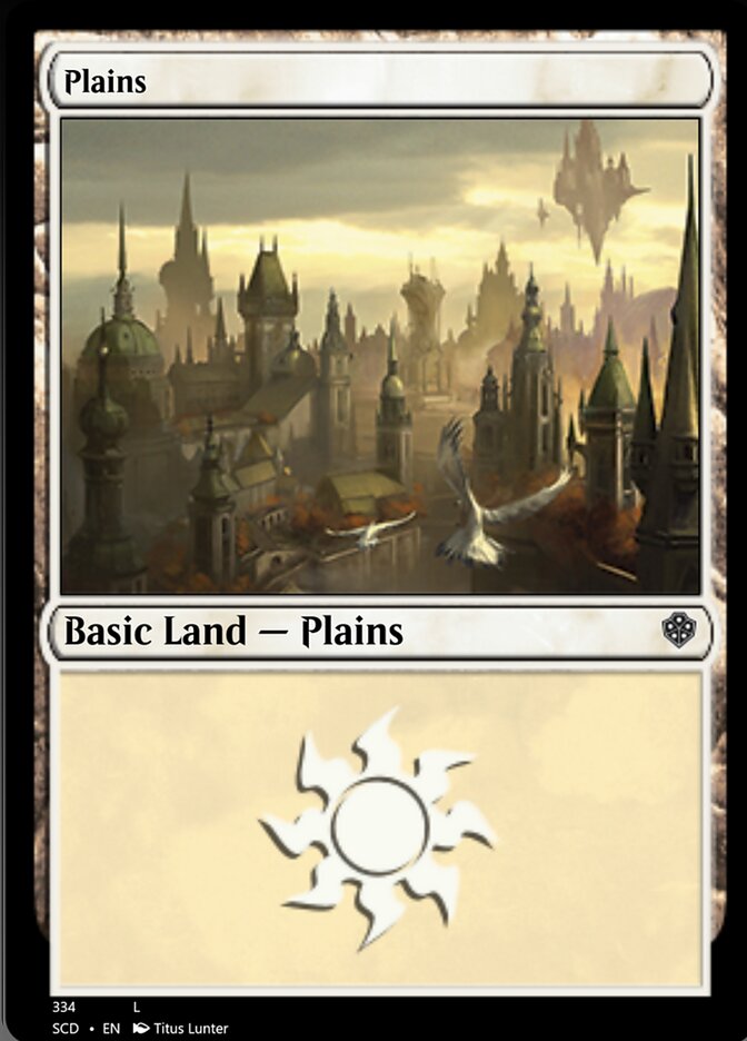 Plains (334) [Starter Commander Decks] | Dumpster Cat Games