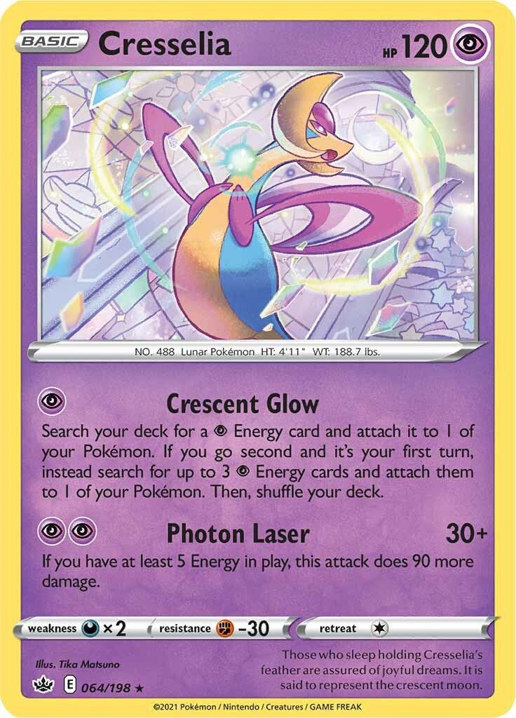 Cresselia (064/198) (Theme Deck Exclusive) [Sword & Shield: Chilling Reign] | Dumpster Cat Games