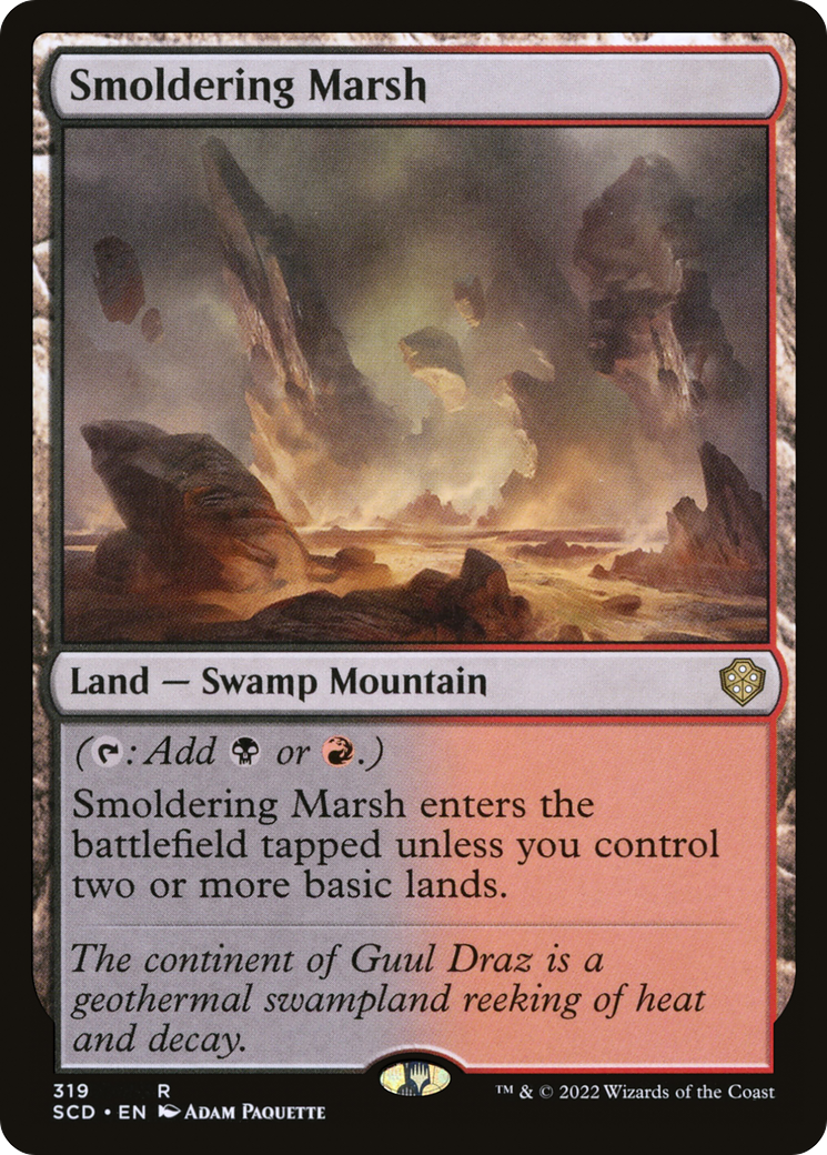 Smoldering Marsh [Starter Commander Decks] | Dumpster Cat Games